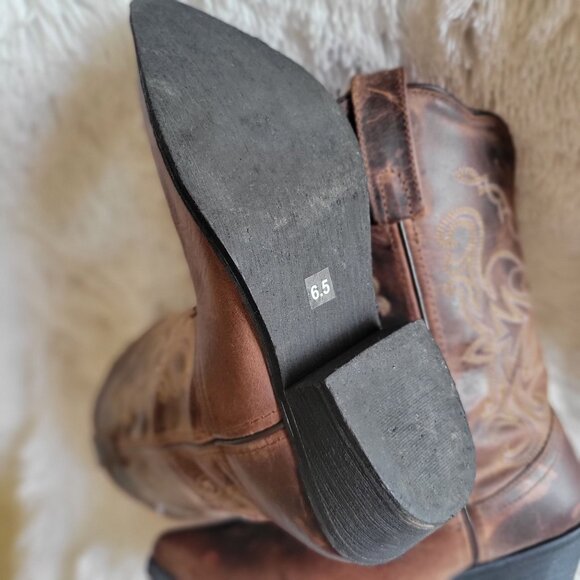 Smoky Mountain Women's Madison Distressed Brown Leather Western Boots 6.5M - Picture 9 of 13